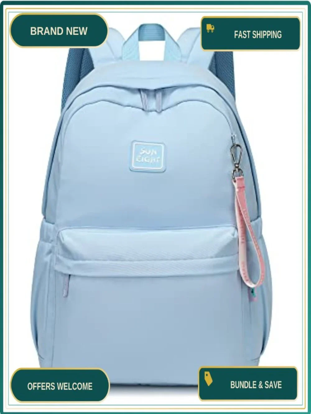 30L Water-Resistant Laptop Backpack for School, Work & Travel